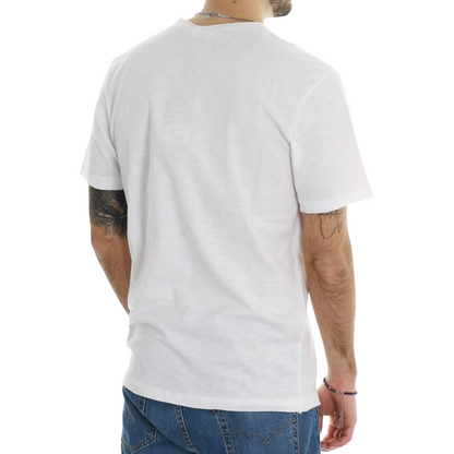 Trez maglia manica corta in cotone fiammato TOPO6-JSB3 M49044 101 bianco