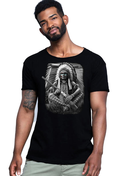 Tribe Tattoo Skull T-shirt Uomo - Urban Slub