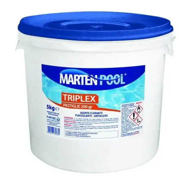 Triplex 3-Funktionen-Tabletten 5 kg - Chlor, Flockungsmittel und Algizid für Schwimmbäder