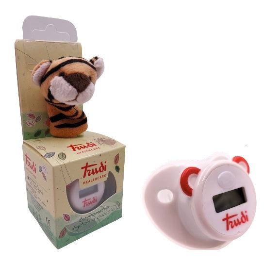 Trudi Digitales Baby-Schnullerthermometer mit Tiger-Plüschtier für Babys