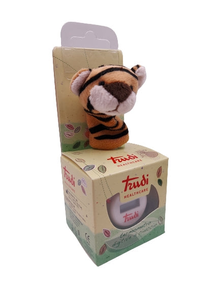 Trudi Digital-Baby-Thermometer Schnuller mit Plüschtieren, 6er-Pack, Tiere Baby