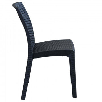 Sedia Virginia - Seduta in Wicker con Struttura in Plastica Stampata