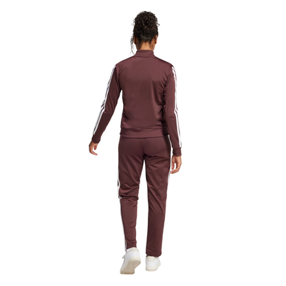 Adidas Tuta Donna Track Essentials 3-Stripes JD2683 Rubino