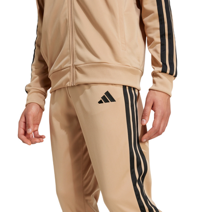 Adidas Tuta Tricot Sportswear Basic 3 Stripes JX5501 - Nocciola-Nero