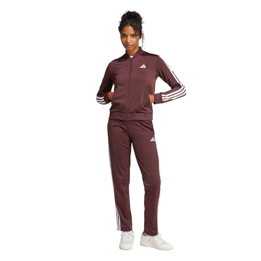 Adidas Tuta Donna Track Essentials 3-Stripes JD2683 Rubino
