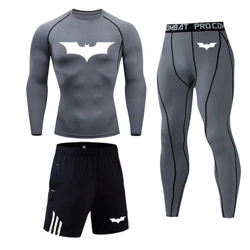 Tuta Sportiva Uomo Aderente Fitness | Completo Palestra Uomo Slim Fit