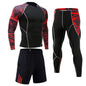 Men's Compression Sports Suit – 3 Piece Fitness Gym Stretch Set