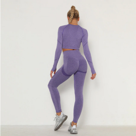 Set Sportivo Donna Seamless Palestra | Completo Fitness Donna Vita Alta