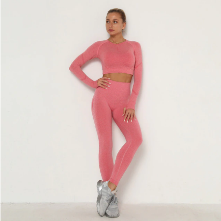 Set Sportivo Donna Seamless Palestra | Completo Fitness Donna Vita Alta