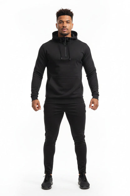 Tuta Sportiva Uomo con Cappuccio e Tascone Centrale Casual