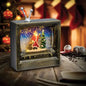 Weihnachtlicher LED-Fernseher mit Glitzer und bewegtem Wasser