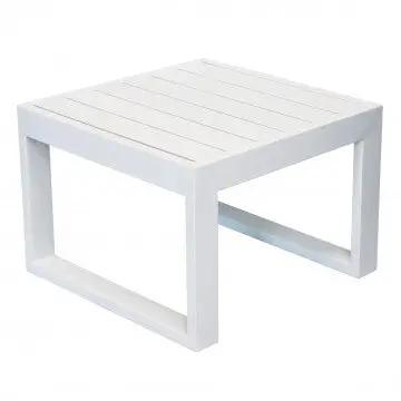 Tavolino quadrato Cuba 45 x 45 con struttura in alluminio verniciato