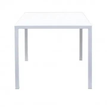 Tavolo autolivellante 80 x 80 bianco in acciaio verniciato a polvere