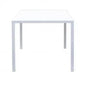 Self-levelling table 80 x 80 white powder-coated steel