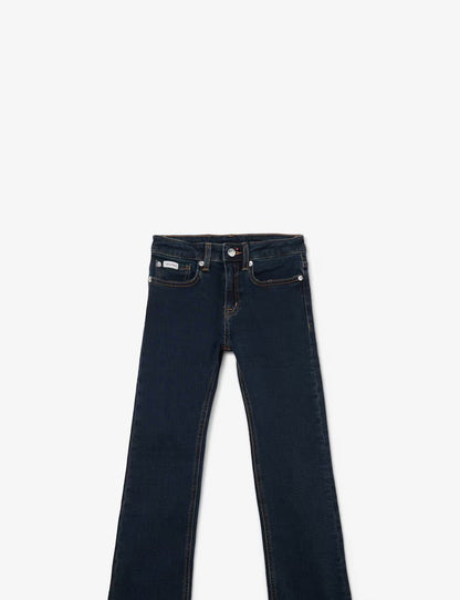 Calvin Klein pantalone jeans ragazza Flare Ess LVCKSJC03G 1BK blu