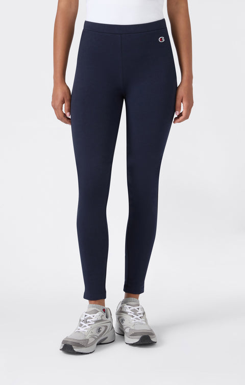 Champion Leggings Icons Felpato Interno 117567-BS501 Blu Donna - Pantalone Sportivo