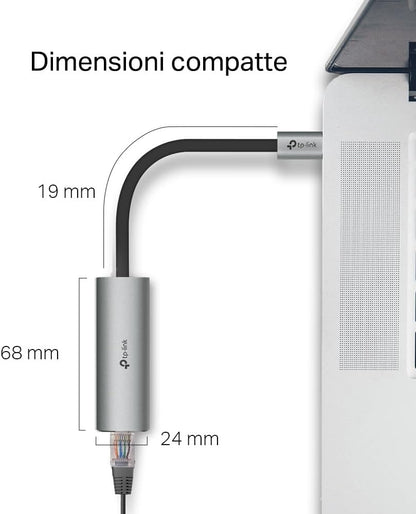 UE302C Adattatore di Rete da USB Type-C a Ethernet 2.5 Gigabit