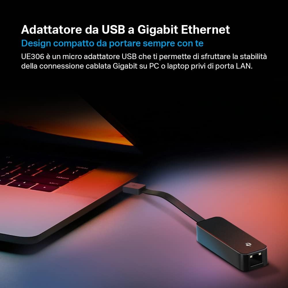 UE306 Adattatore di Rete da USB 3.0 a Gigabit Ethernet