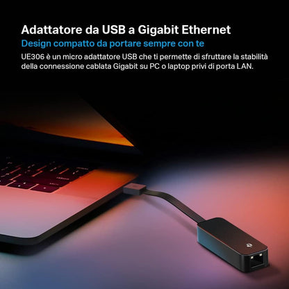 UE306 Adattatore di Rete da USB 3.0 a Gigabit Ethernet