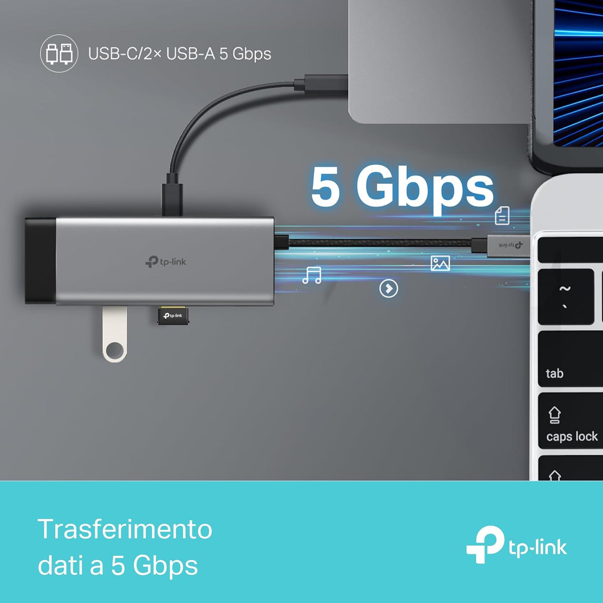 UH5020C Hub USB-C 5 in 1, HDMI 4K@60Hz