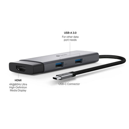 UH5020C Hub USB-C 5 in 1, HDMI 4K@60Hz