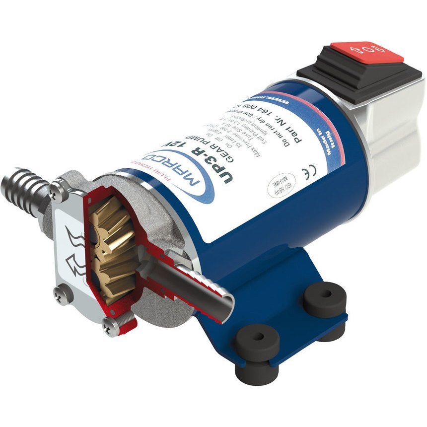 Marco UP3-R Pompa reversibile ad ingr. 15 l/min con on/off integrato - 24V