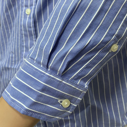 US Polo Assn Men's Long Sleeve Striped Shirt White US40104010 730 Light Blue
