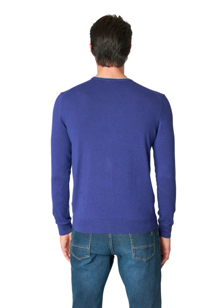US Polo Assn Maglia Girocollo Uomo Blu Lana Viscosa - US42173007