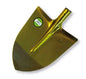 Gold-plated steel shovel with tempered steel tip