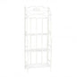 Antique white powder coated 4-tier metal étagère 61x32x156h