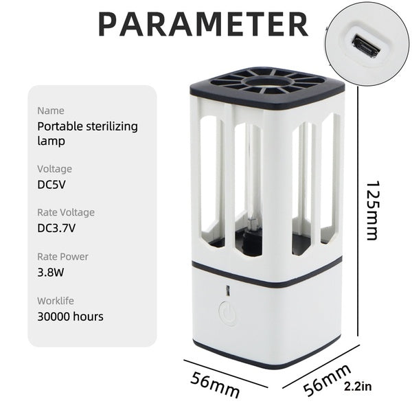 Keimtötende Lampe, Entkeimung, Sterilisator, UV-Strahlen, Bakterien, tragbar, Auto