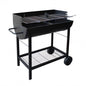 Wisconsin charcoal barbecue with black painted steel frame