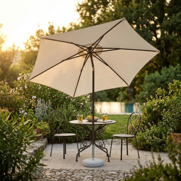 Parasol, 3 meter diameter, 180 gr polyester fabric, aluminum pole