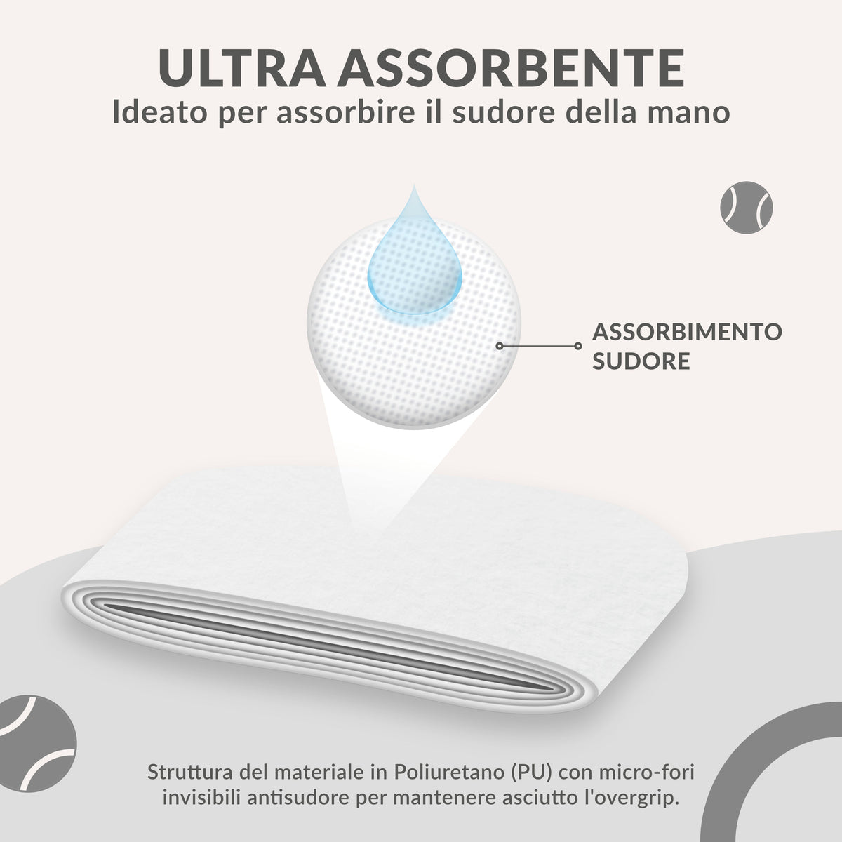 Overgrip Padel Bianco Extra Aderente