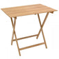 Beech wood picnic table 60 x 100 cm natural brown color
