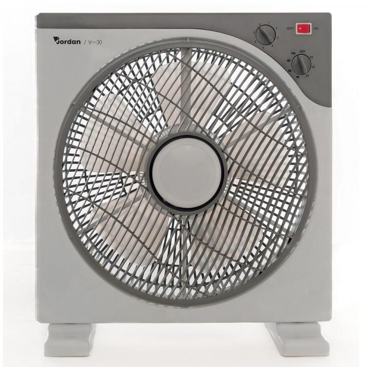Jordan Bodenventilator Terra mit Rotorblättern Timer 45W 38cm 3 Geschwindigkeiten Box Fan
