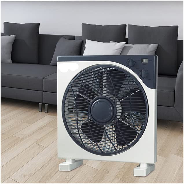Jordan Bodenventilator Terra mit Rotorblättern Timer 45W 38cm 3 Geschwindigkeiten Box Fan