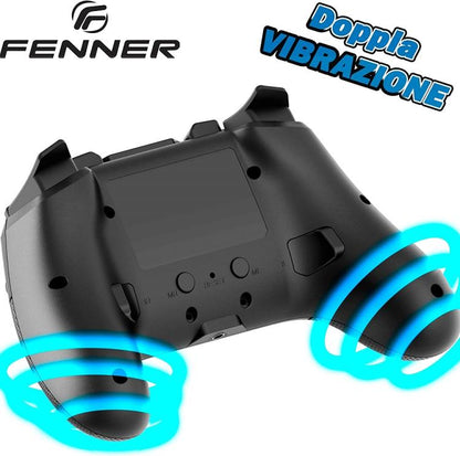 Fenner Controller Per Ps4/Pc (V2) Wireless Joystick Pad Playstation 4 Nero - Dualshock Senza Filo