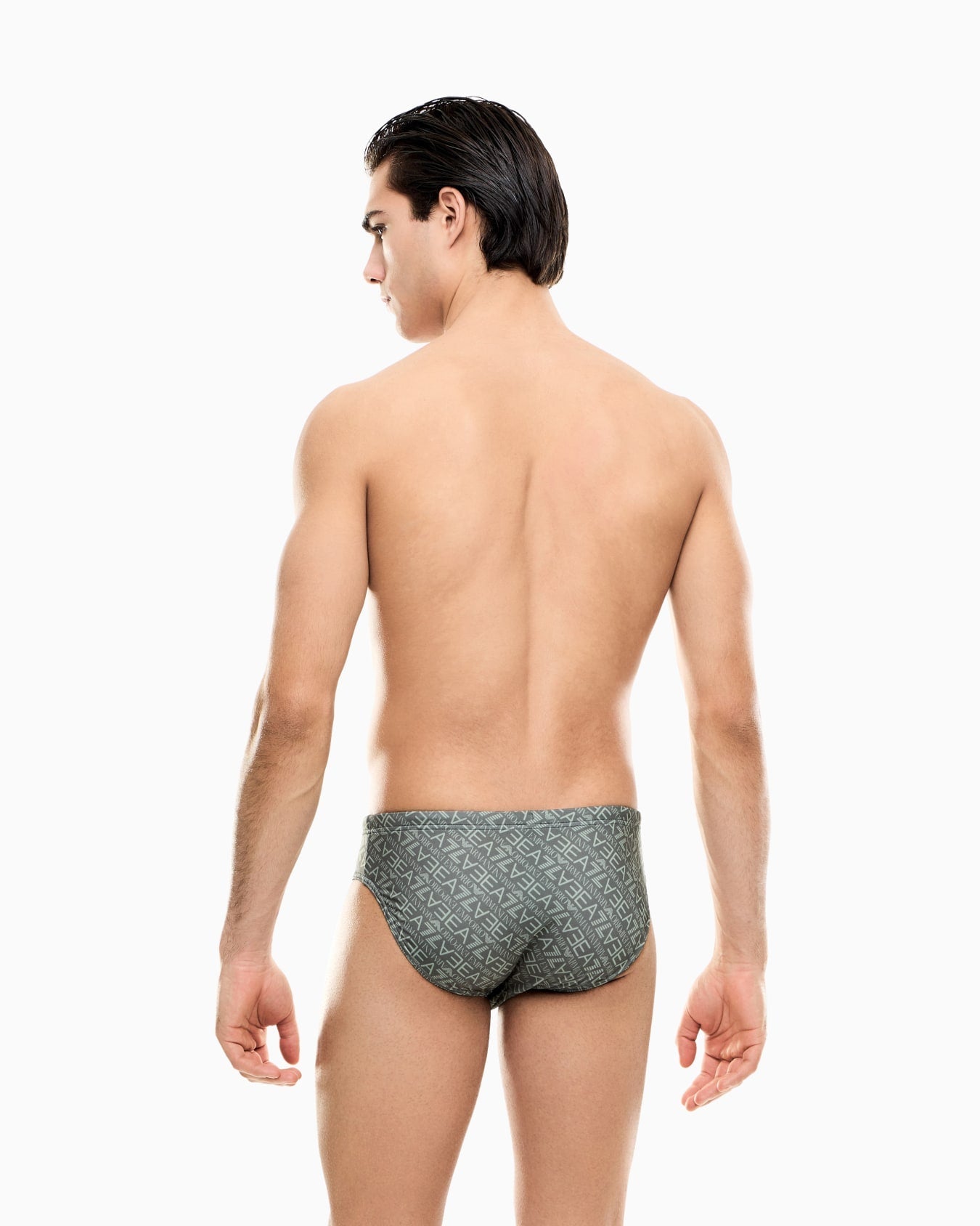 EA7 Emporio Armani Costume Slip Uomo Graphic Series Monogram Verde - 7M000501 AF21249 M7130