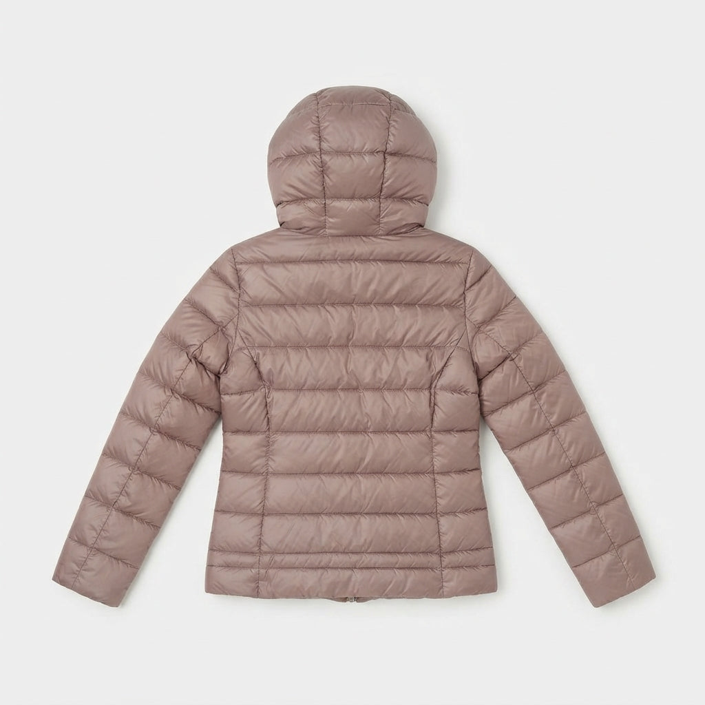 Blauer piumino donna con cappuccio 26WBLDC02070-006648 30CEB nocciola