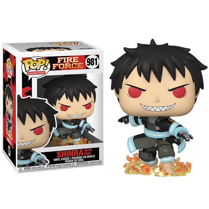 Funko Pop! Animation - Fire Force Shinra mit Feuer (981) Vinylfigur Anime 9 cm