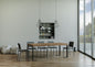 Orchidea Extendable Console Table in Stained Fir with Anthracite Frame