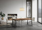 Extendable Dalia Console Table in Stained Fir with Anthracite Metal Frame