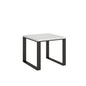 Extendable Tecno Libra table with Anthracite frame, sizes 90x90/180 cm and 90x120/240 cm