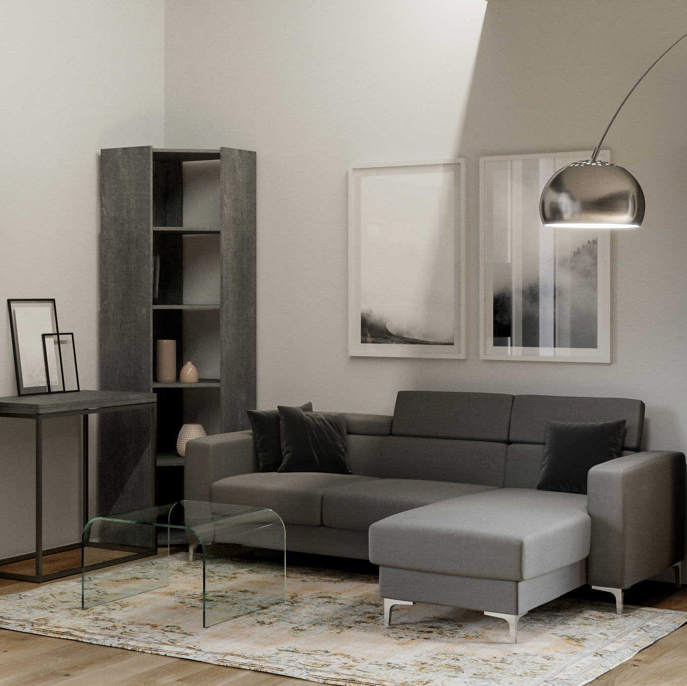 Eckregale Kato A und B: Elegantes und funktionales Design 60.3x204x60.3 cm