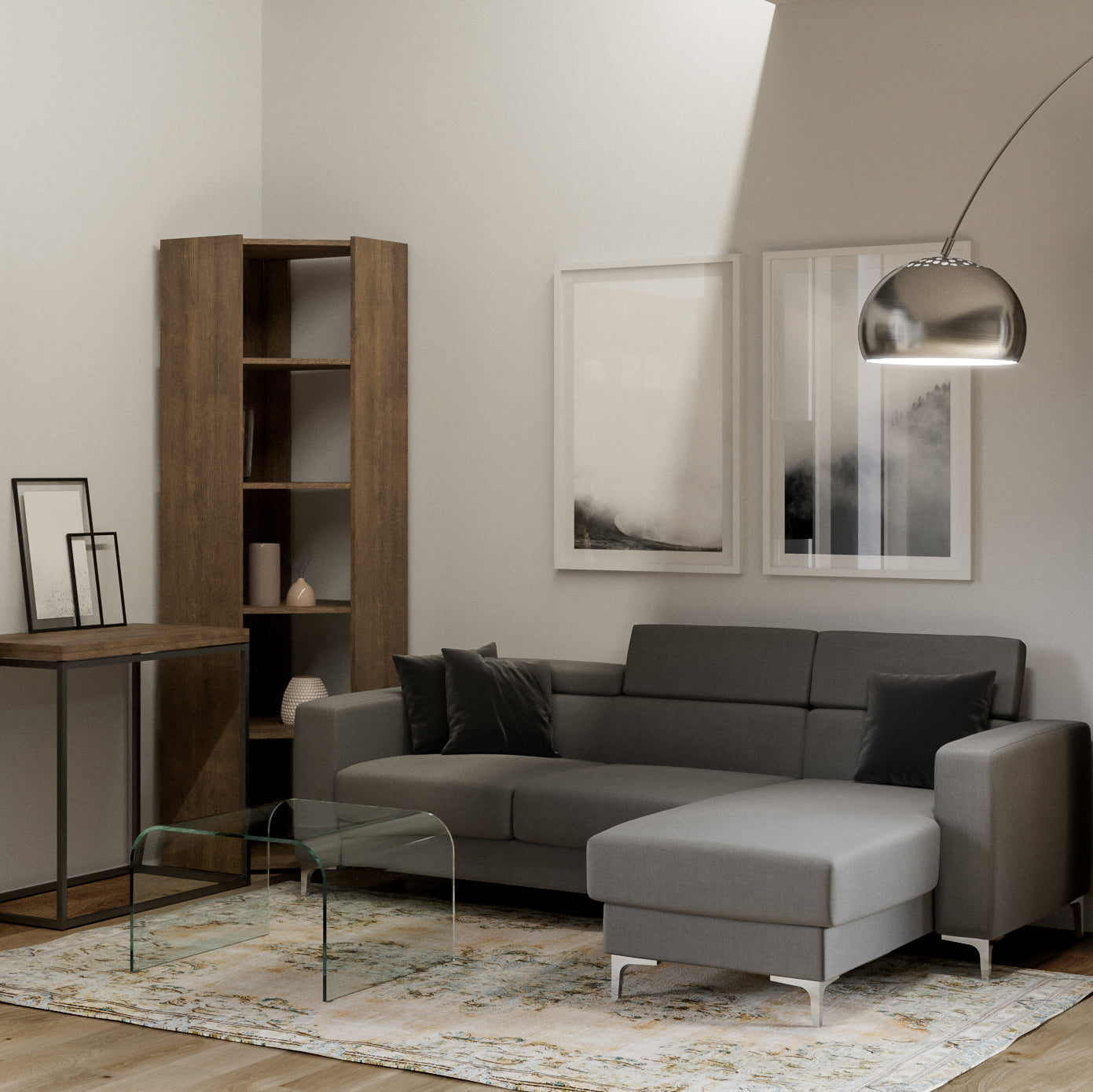 Eckregale Kato A und B: Elegantes und funktionales Design 60.3x204x60.3 cm