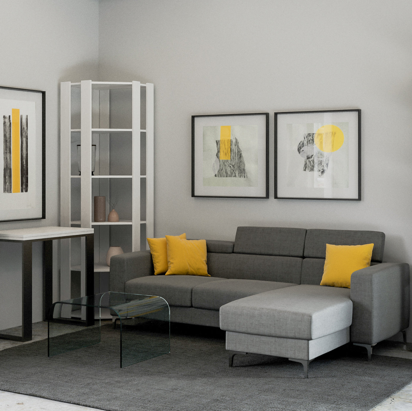 Eckregale Kato A und B: Elegantes und funktionales Design 60.3x204x60.3 cm