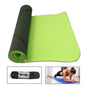 Pilates Mat Yoga Mat Fitness Mat TPE Rubber 6mm Two-Tone Green