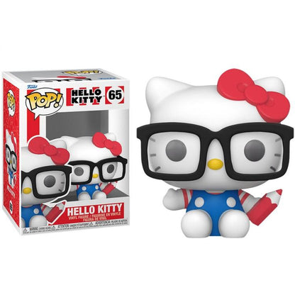 Funko Pop! Sanrio Hello Kitty - (65) Hello Kitty Nerd mit Brille Figur Hk 9Cm