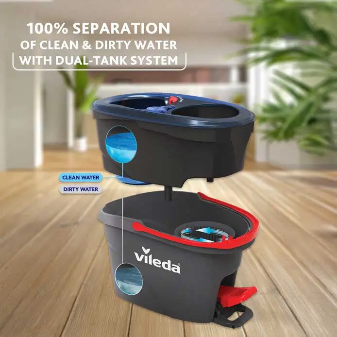 Vileda H2Pro Spin Mop mit Zweikammer-Eimer